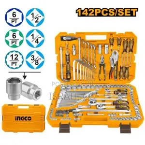 Ingco 142 Piece Combination Tools Set - Silver