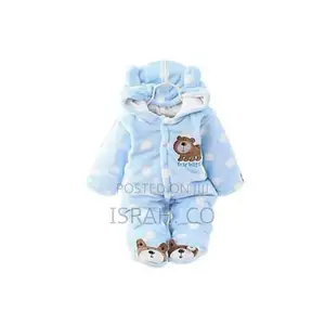 Baby Warm Bodysuit Overall Romper - Blue