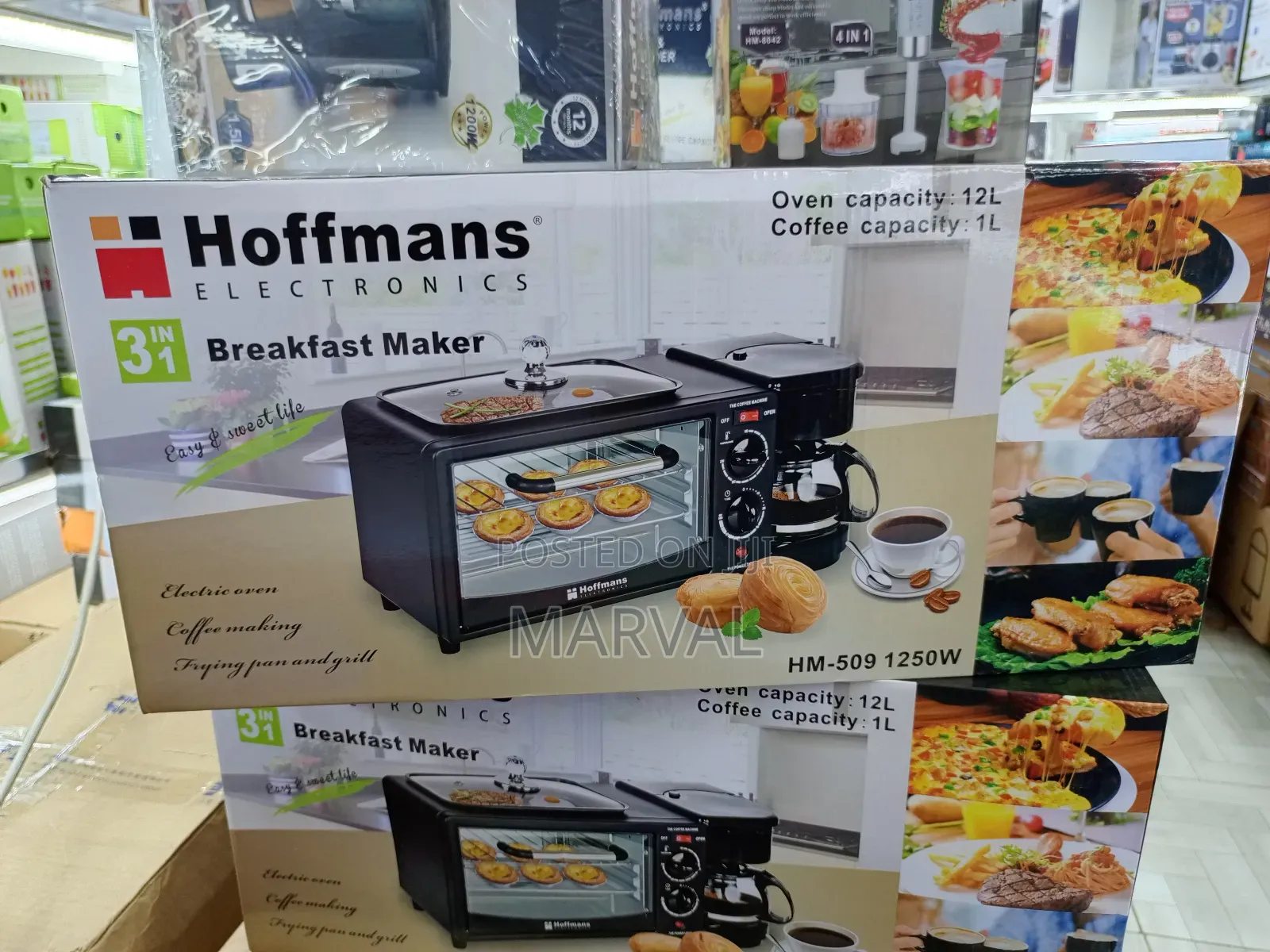 Hoffmans 3 in 1 Home Breakfast Machine Maker