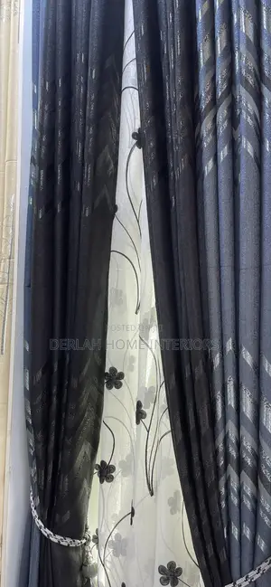 Zigzag Curtains in Black