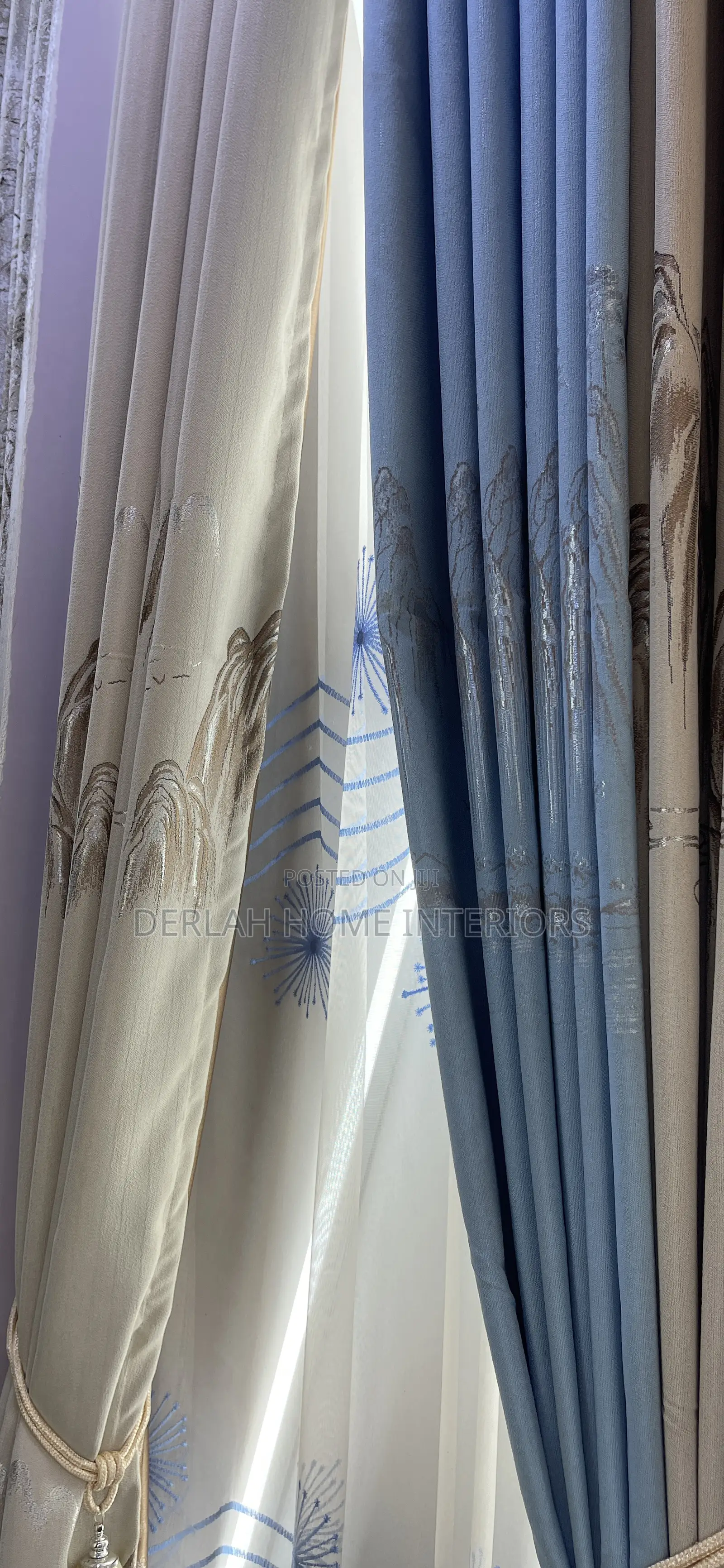 Zigzag Curtains in Black