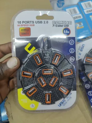 10 Ports Usb Hubs With 7 Color Led
