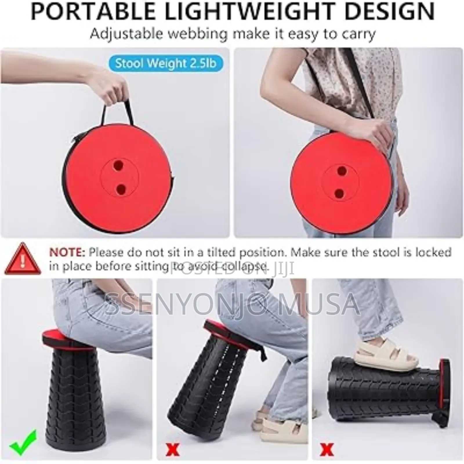 Foldable Camping Stools - Lightweight, Collapsible, Portable