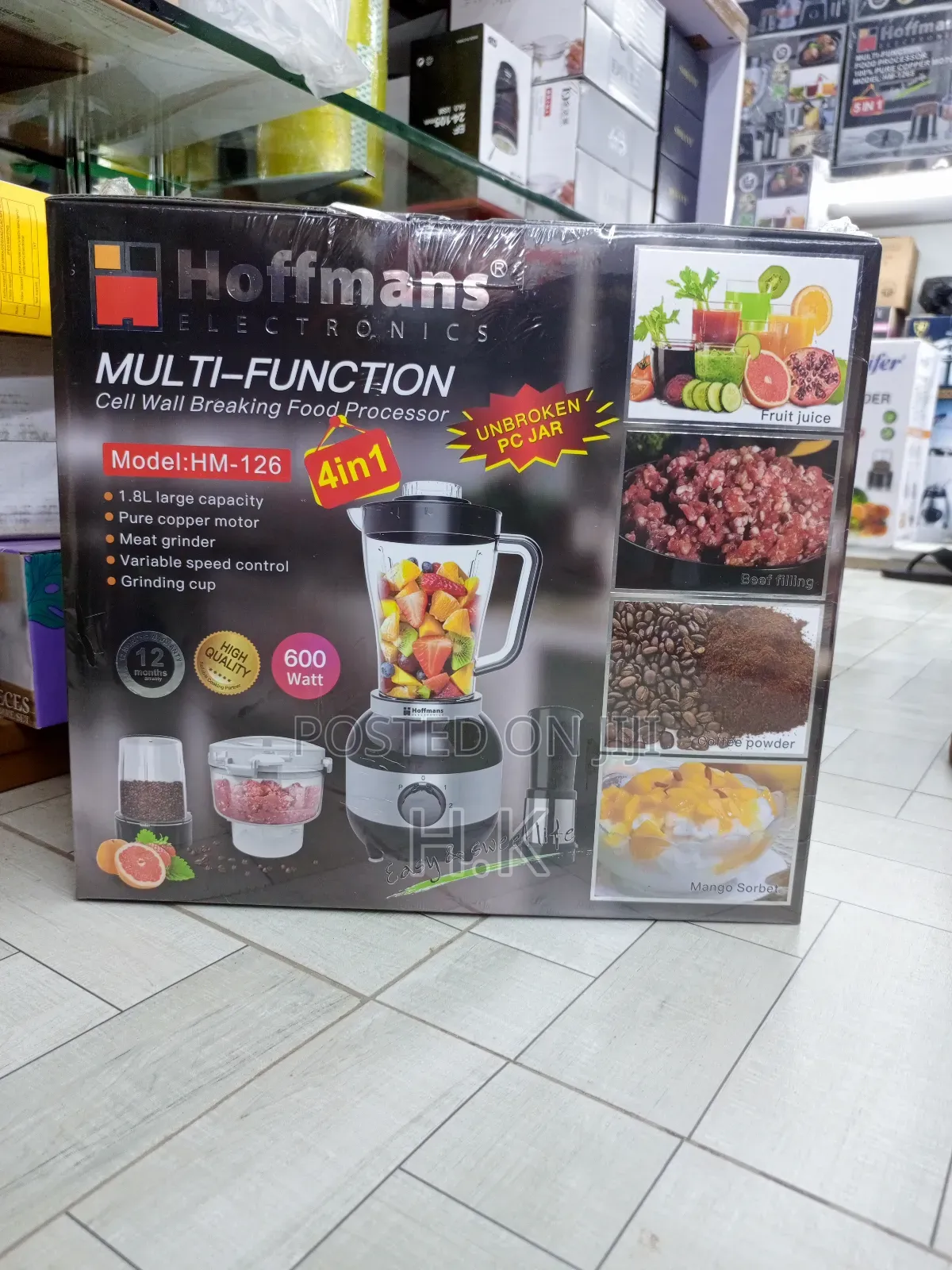 Hoffmans 4-in-1 Multi-Function Blender, Model Hm-126