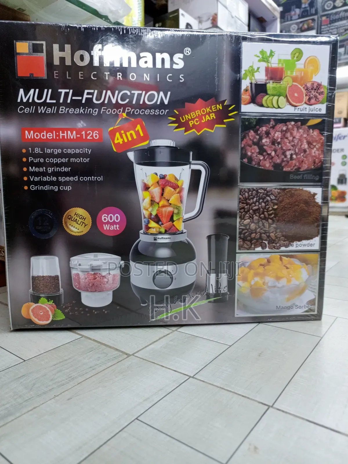 Hoffmans 4-in-1 Multi-Function Blender, Model Hm-126
