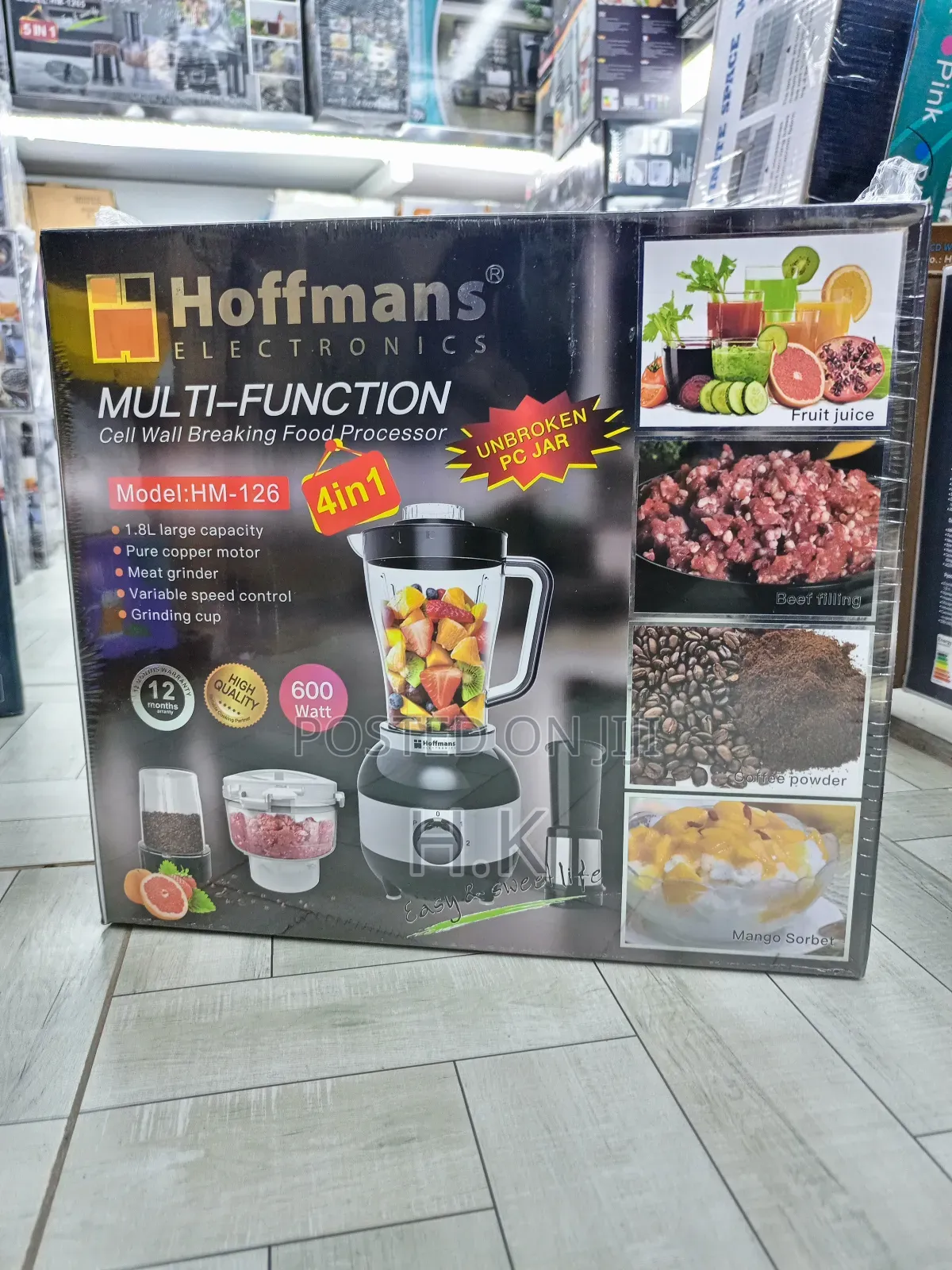 Hoffmans 4-in-1 Multi-Function Blender, Model Hm-126