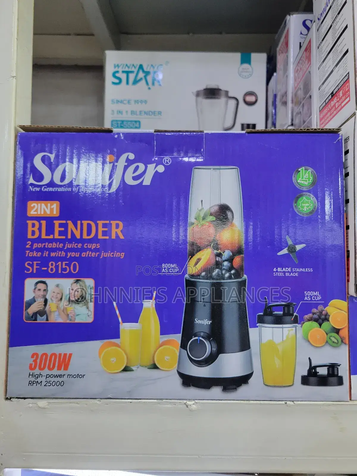 2in1 Sonifer Electric Potable Blender