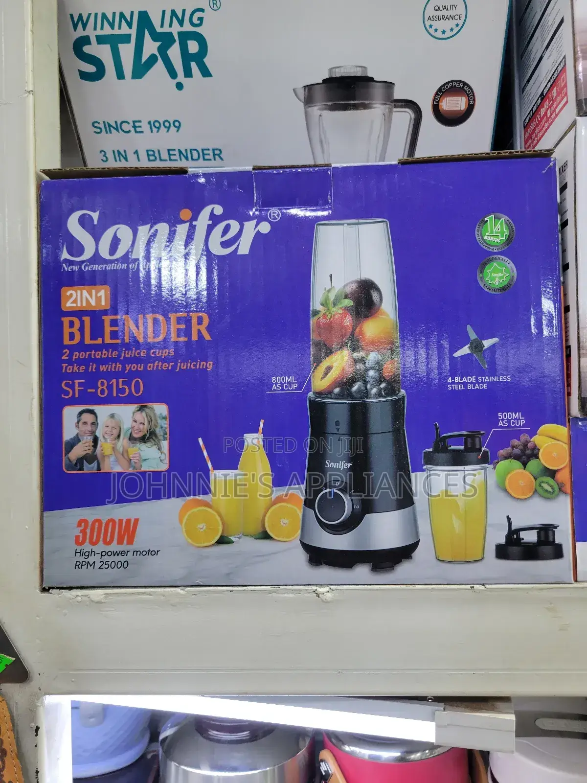 2in1 Sonifer Electric Potable Blender