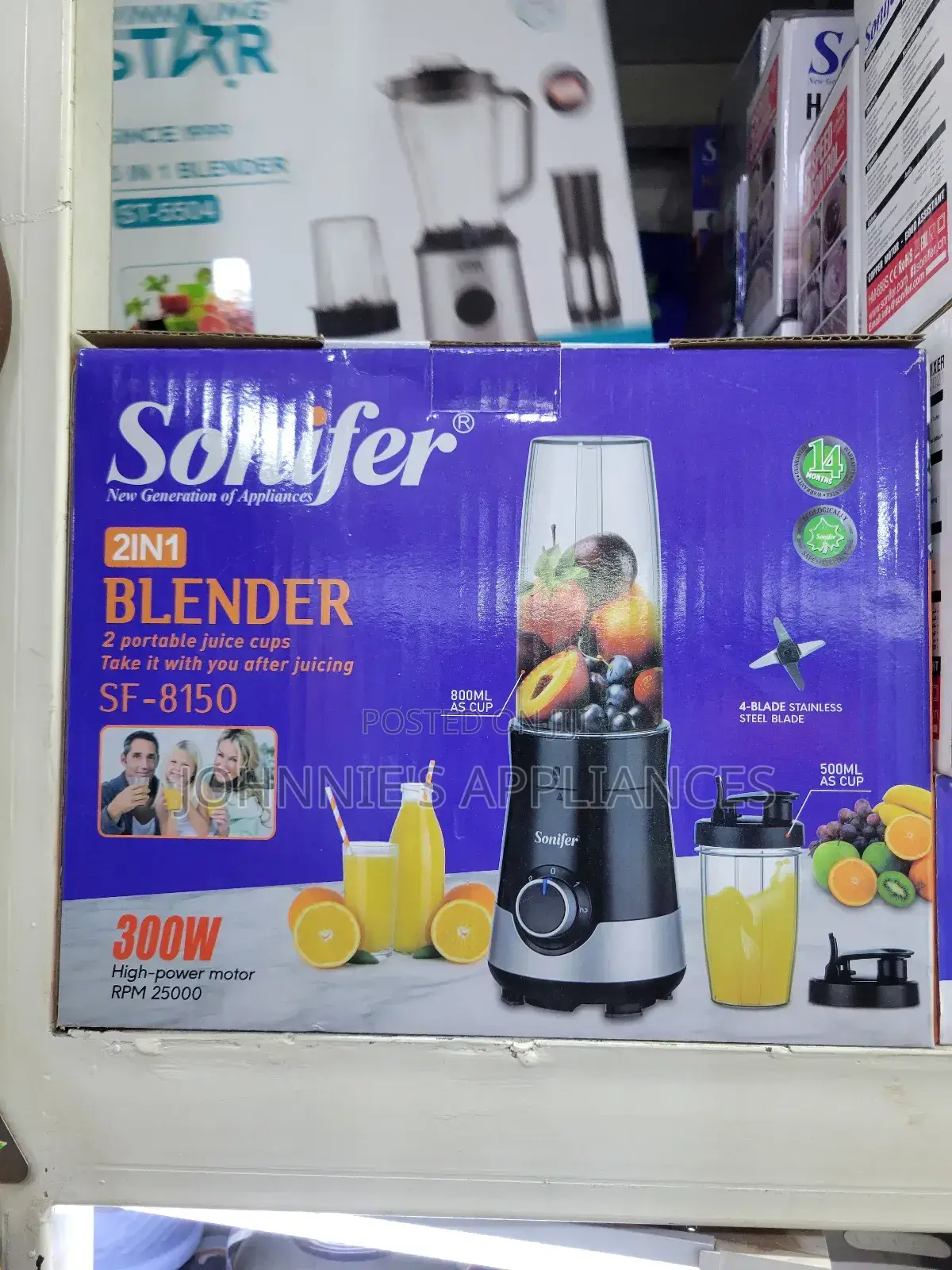 2in1 Sonifer Electric Potable Blender
