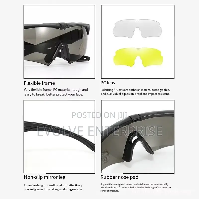 Goggles Cs Airsoft Windproof Shooting Glasses Hd 3 Lens