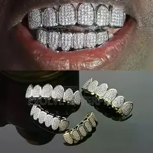 Diamond Iced Out Teeth Grillz Set