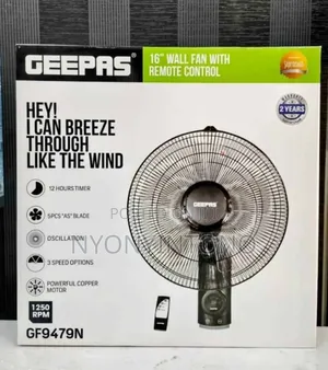 Geepas 16 Wall Fan With Remote Control