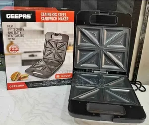 Geepas 4 Slice Stainless Steel Sandwich Maker