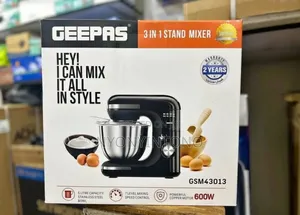Geepas 5 Litres Stand Mixer With 2yrs Warranty
