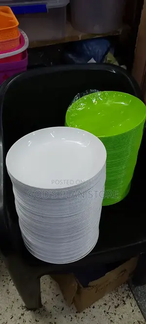 White Plastic Plates 12pcs