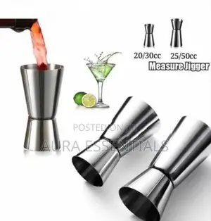 Set of 2 Stainless Steel Cocktail 25/50ml 15/30ml