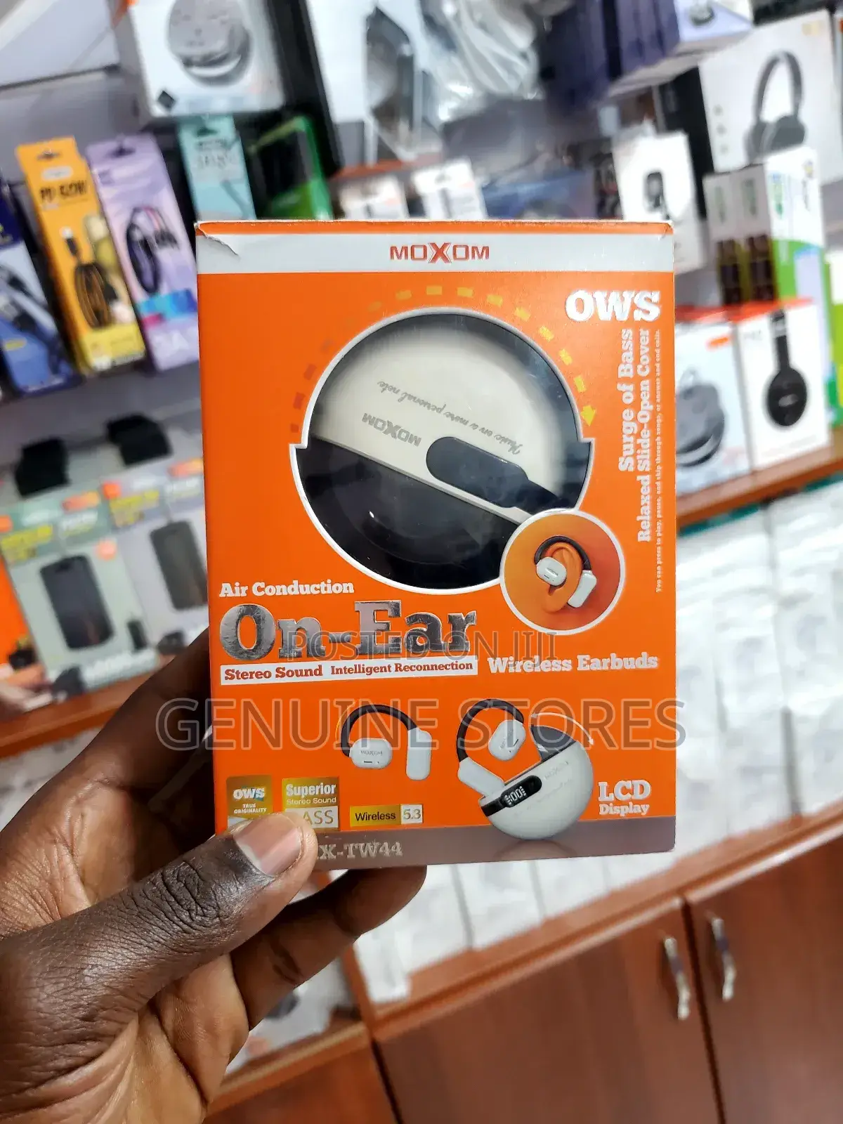 On-Ear Wireless Earbuds by Moxom.