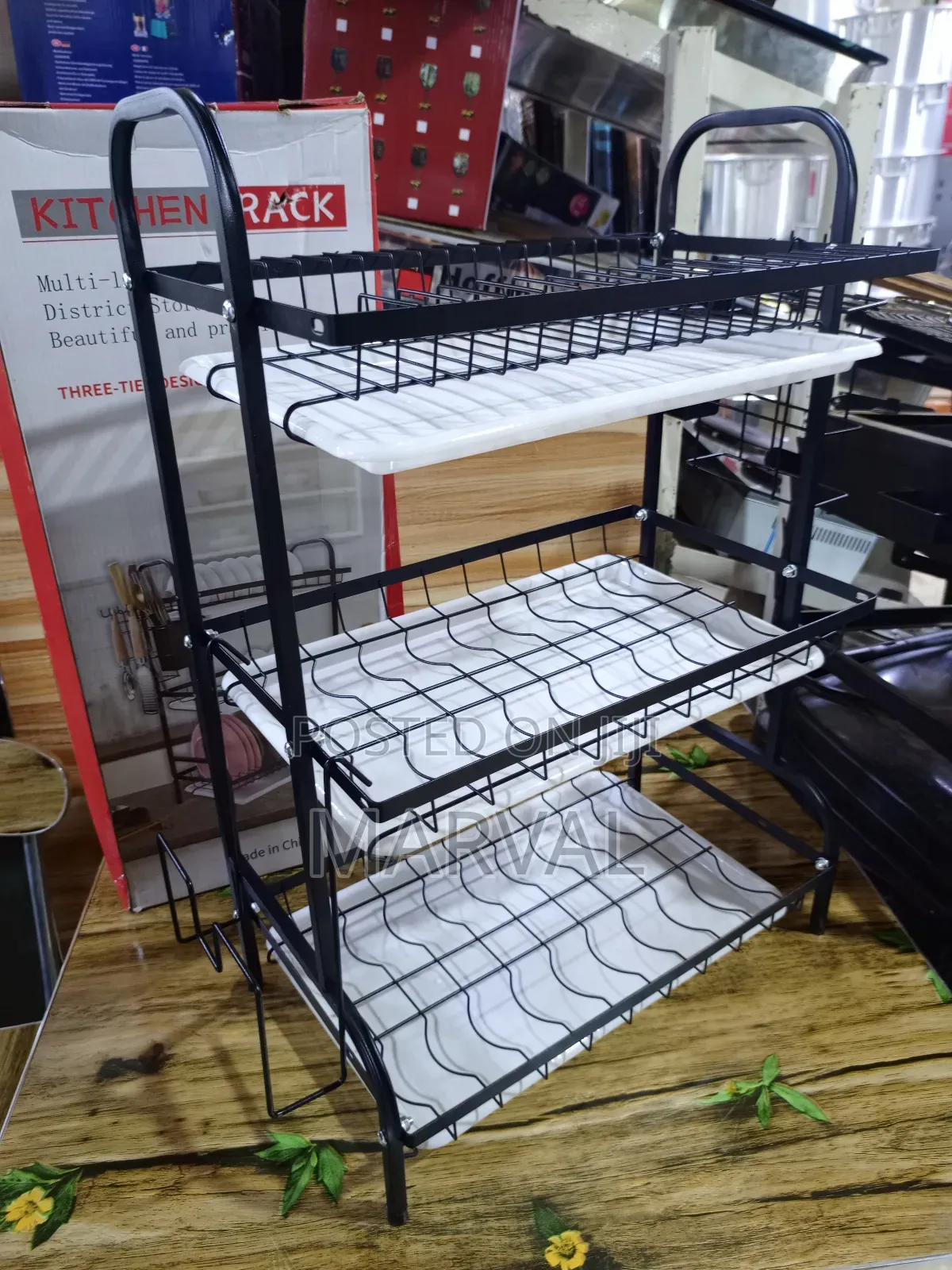 Three-Tier Design Kitchen Rack