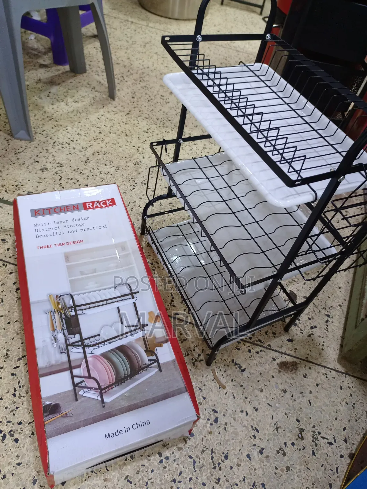 Three-Tier Design Kitchen Rack