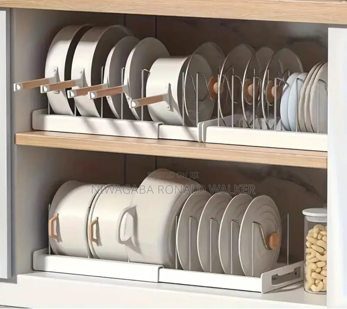 Expanded Abs Dish/ Pan Organizer for Cabinets , Pots Pans