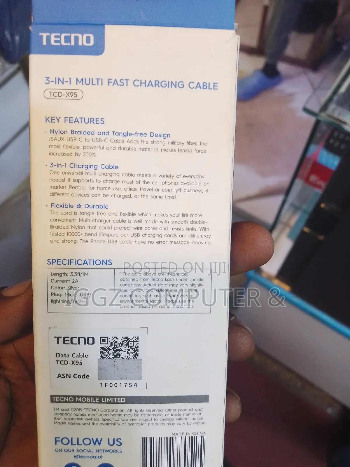 Tecno 3 in 1 Multi Charging Cable