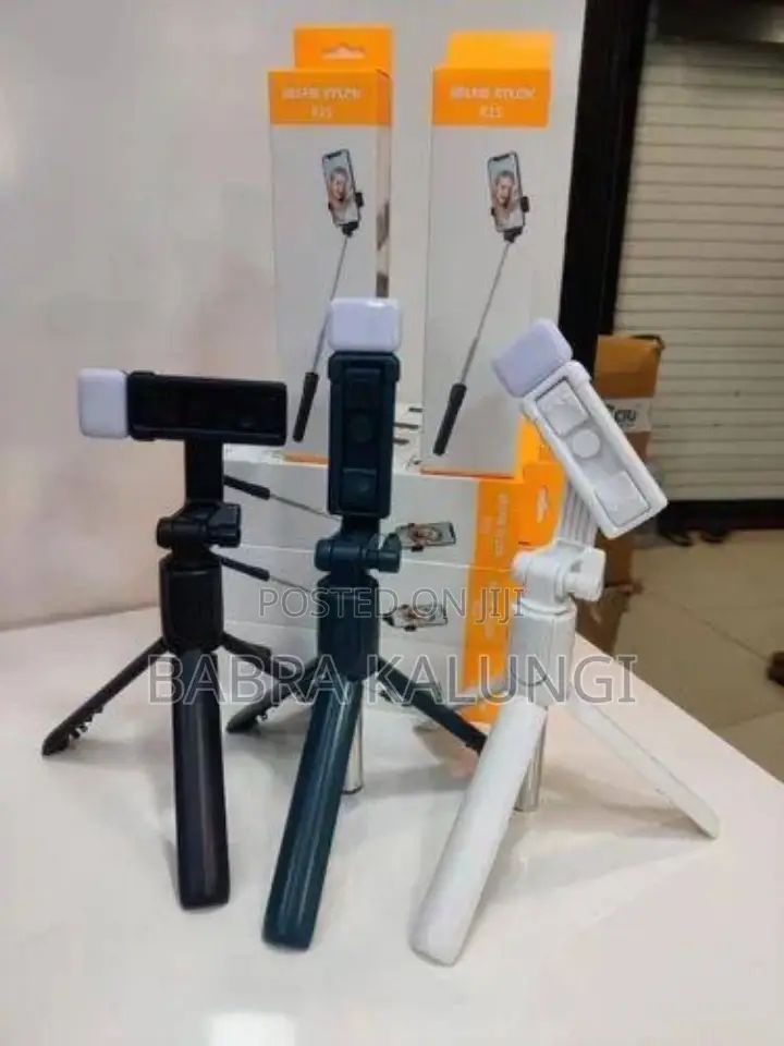 Multifunctional Selfie Stick Tripod With Flip Up Light