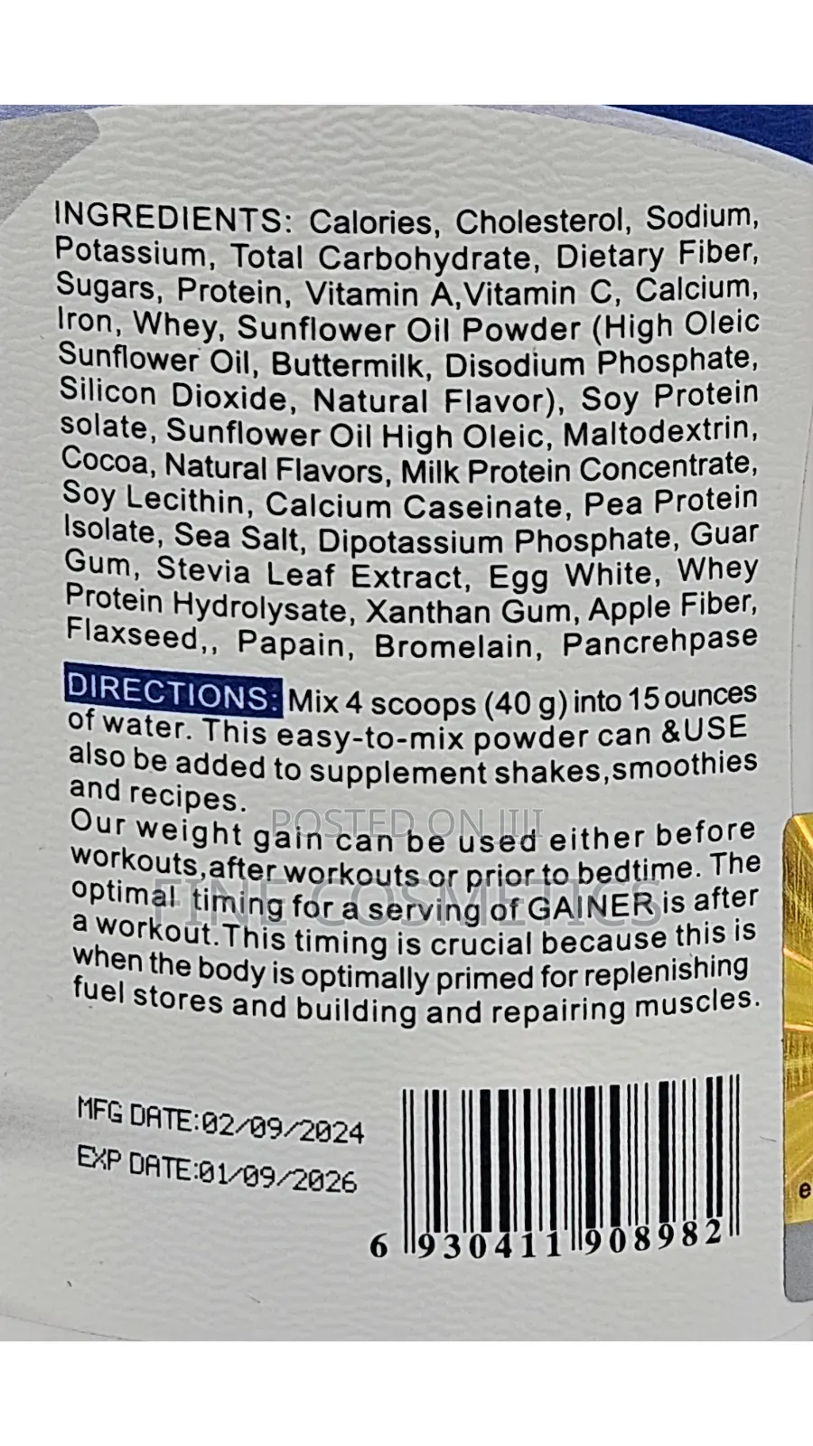 Original Weight Gainer Powder Weight Gaining by Wins Town