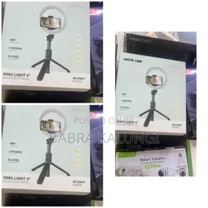 Green Lion Ring Light 6′′ Selfie Stick, Bluetooth Remote