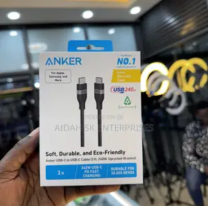 Anker Nano Usb C Cable, 240w 1 Ft Flexible Multi-Color