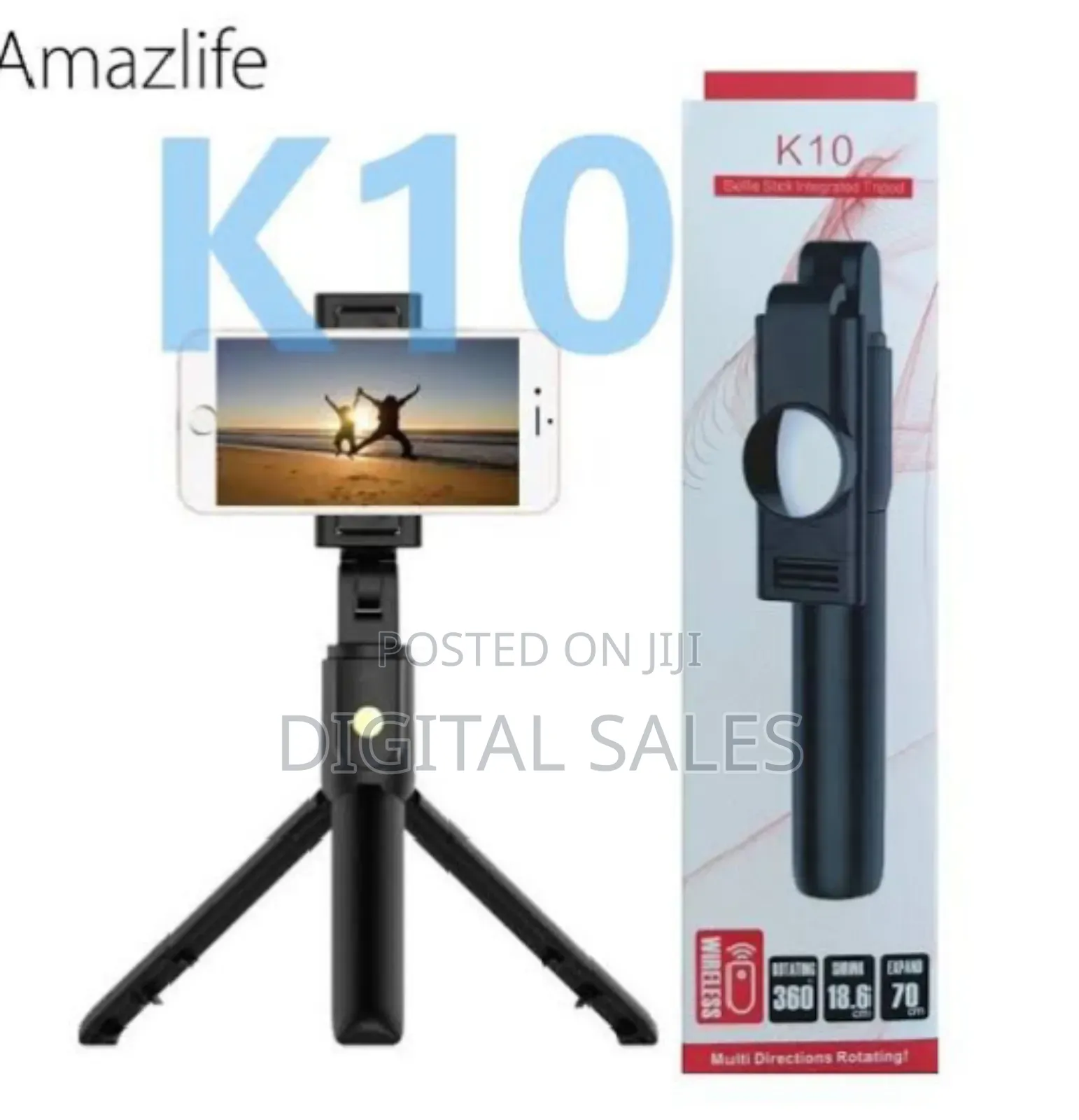 Bluetooth Selfie Stick and Tripod Stand With Wireless Remote