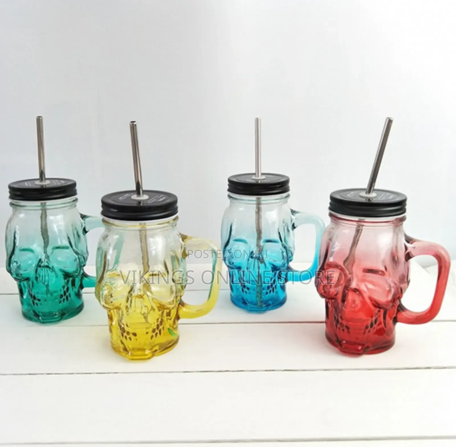 High Quality Kitchen Bar 500ml Colored Mason Drinking Jar