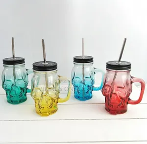 High Quality Kitchen Bar 500ml Colored Mason Drinking Jar