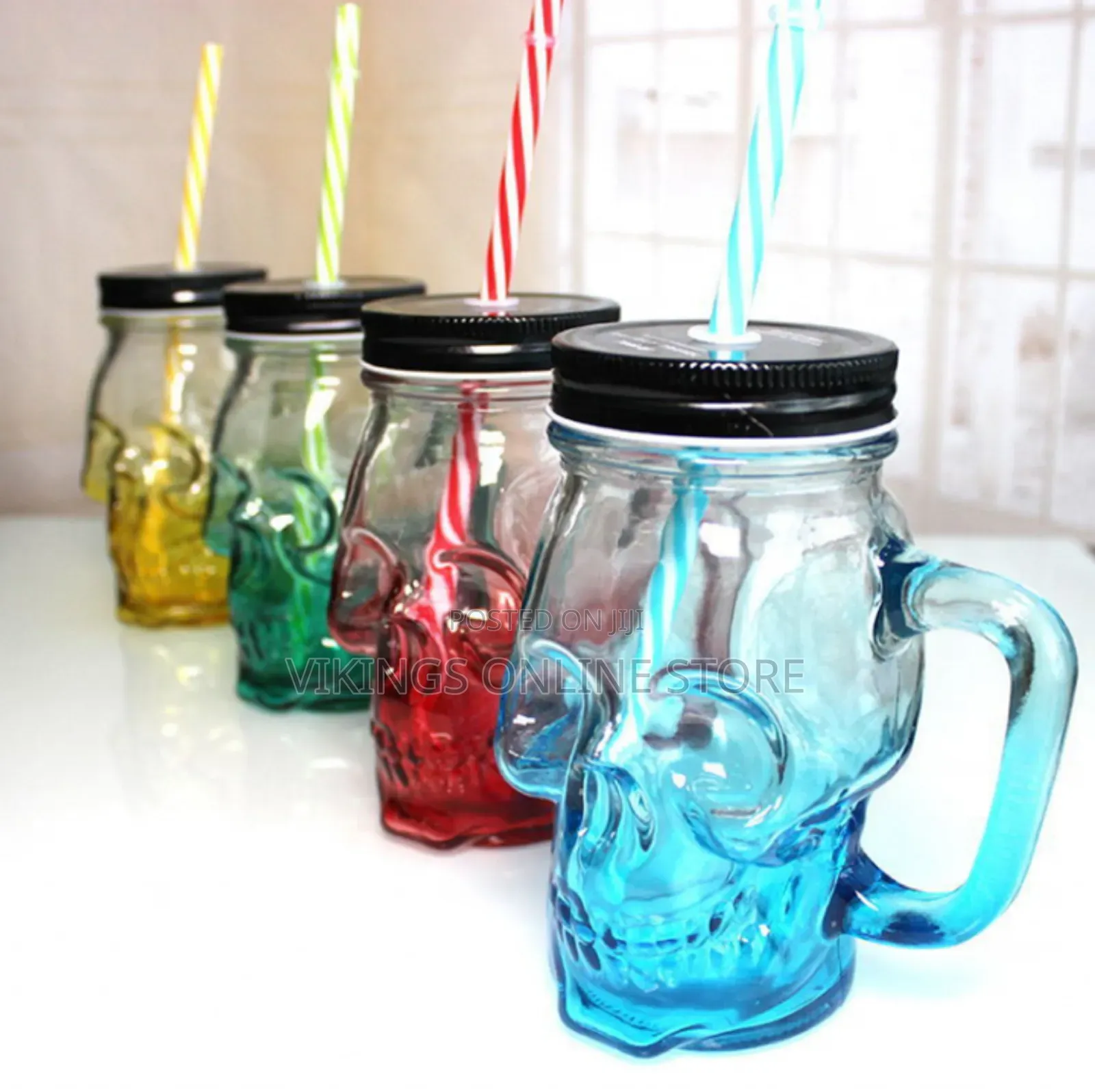 High Quality Kitchen Bar 500ml Colored Mason Drinking Jar