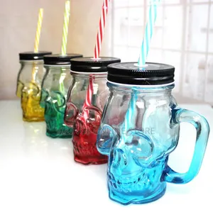 High Quality Kitchen Bar 500ml Colored Mason Drinking Jar