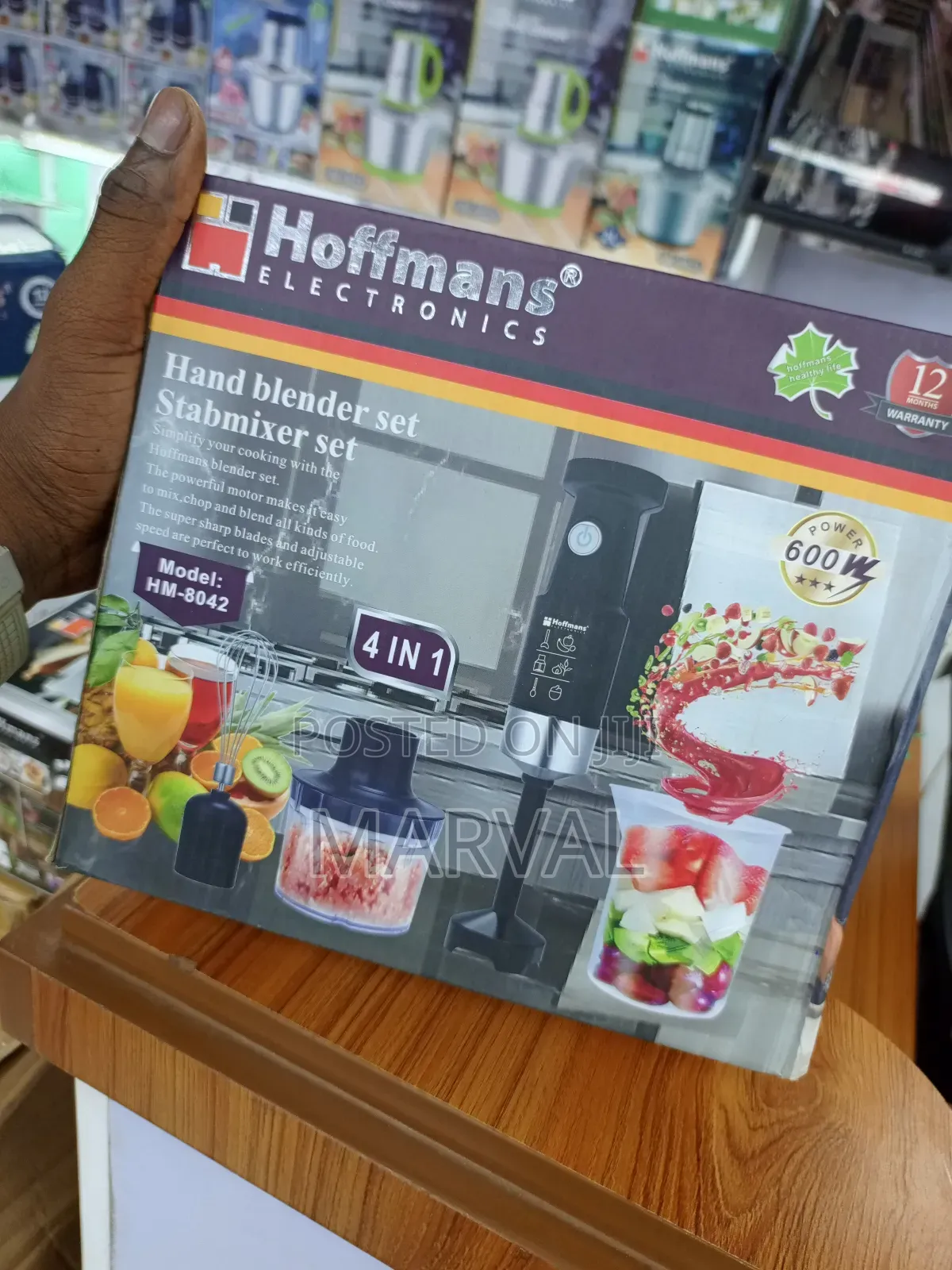 Hoffmans Hm-8042, 4 in 1 Hand Blender