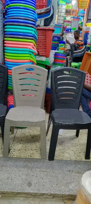 Vip Plastic Armless Plastic Chairs Black and Gray