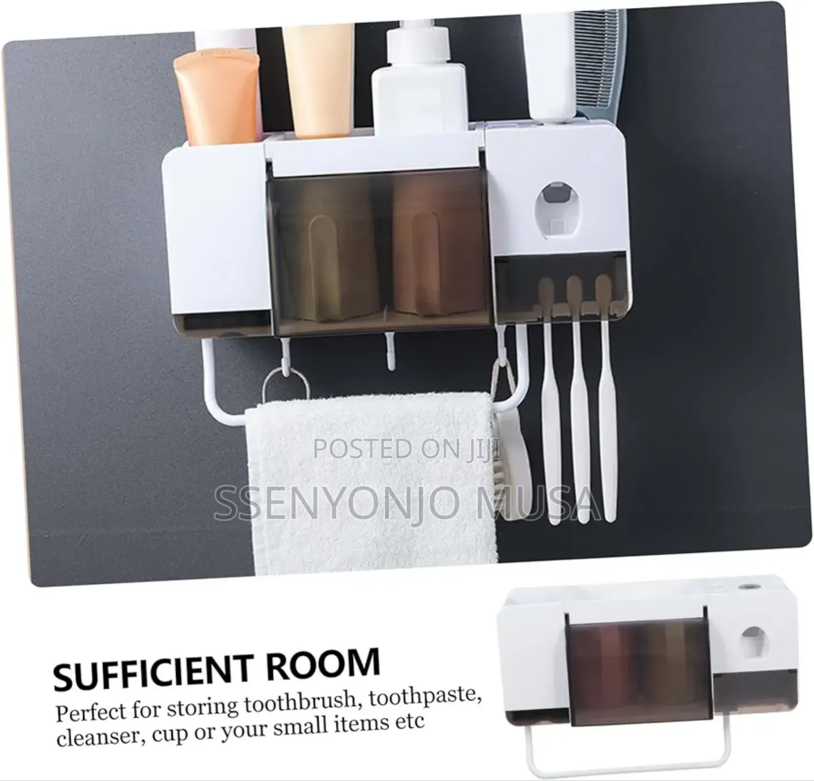 Wall Mounted Toothpaste Dispenser Holder And Toothbrush