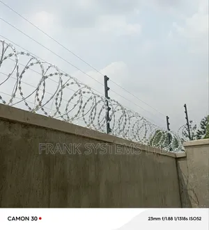 Electric Fence System With Razor Wire