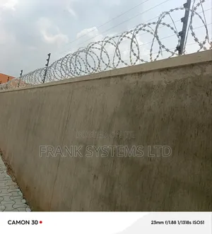 Electric Fence Combined With Razor Wire