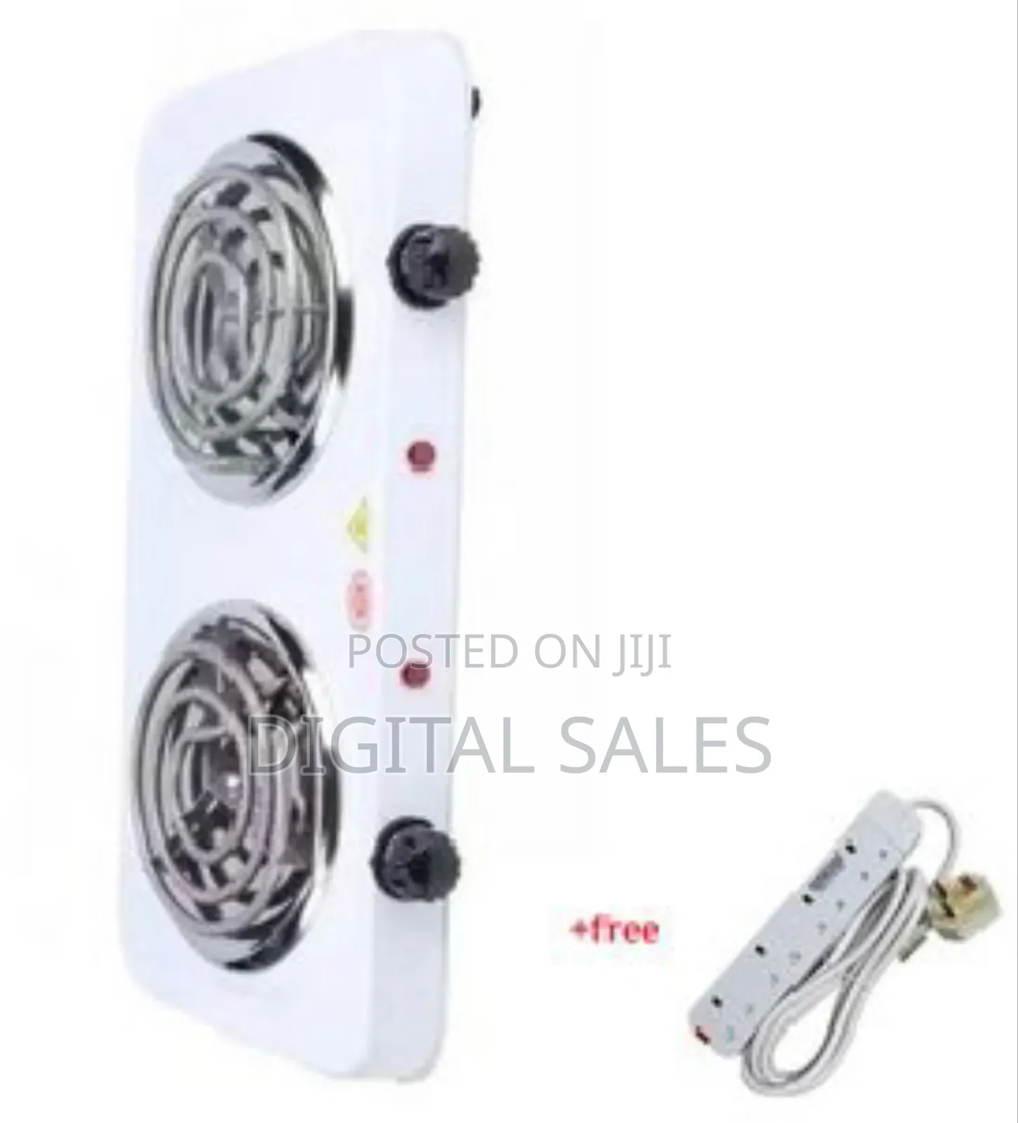 Double Coil Electric Hot Plate - White