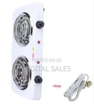 Double Coil Electric Hot Plate - White