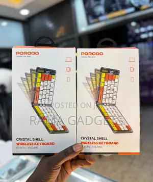 Porodo Transparent Bluetooth Folding Keyboard
