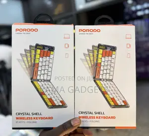 Porodo Transparent Bluetooth Folding Keyboard