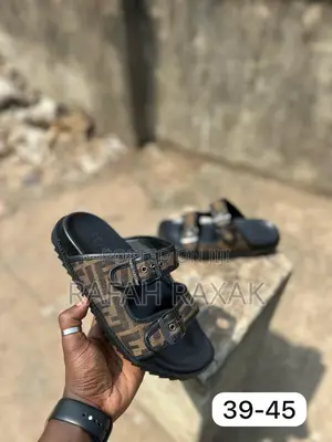 Original Men’S Fendi Double Strap Luxury Sandals