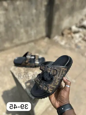 Original Men’S Fendi Double Strap Luxury Sandals