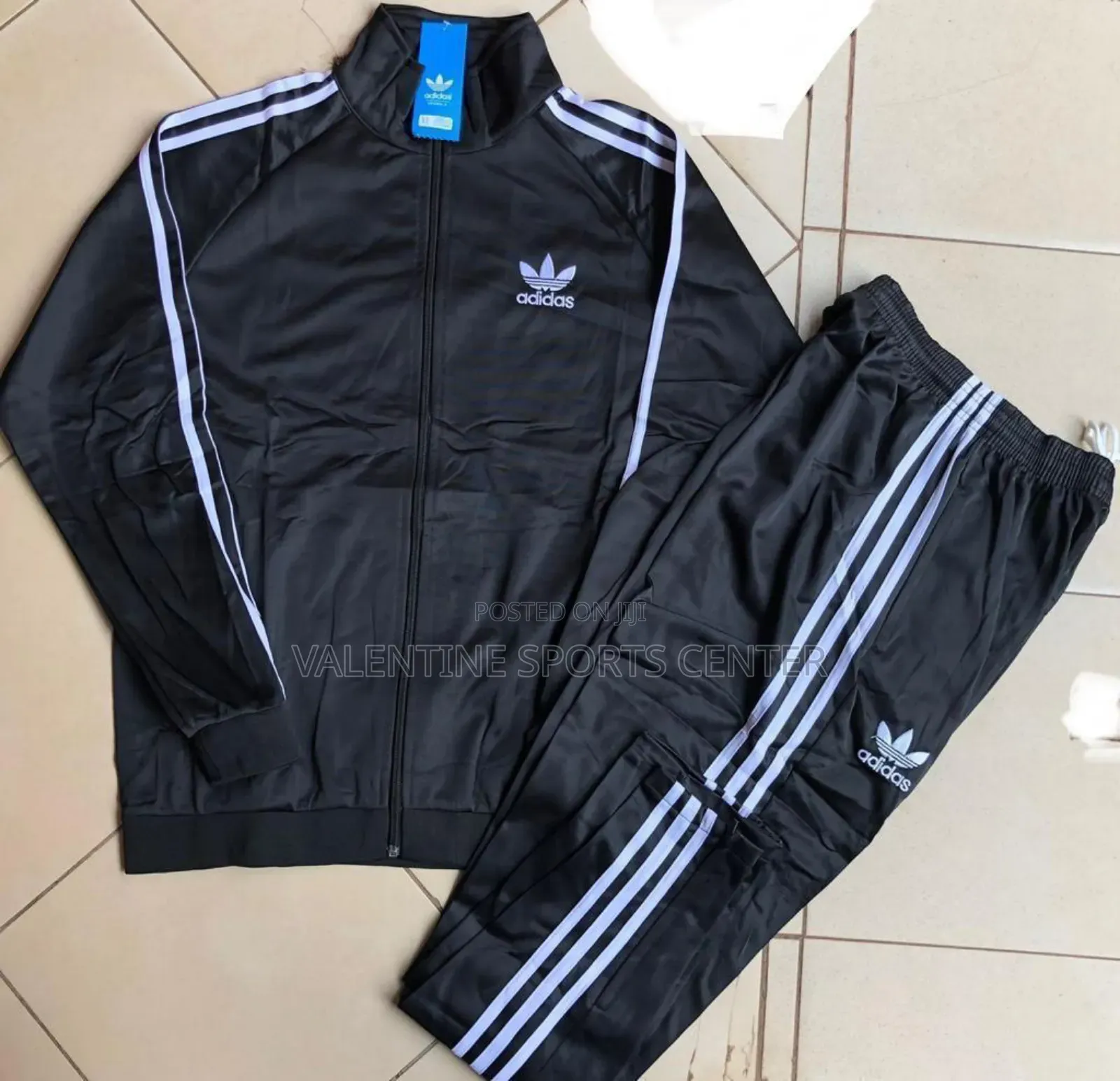 Red Colour With White Tracksuit Adidas