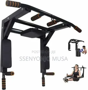Wall Mounted Pull Up Bar and Dip Station - Compact Power