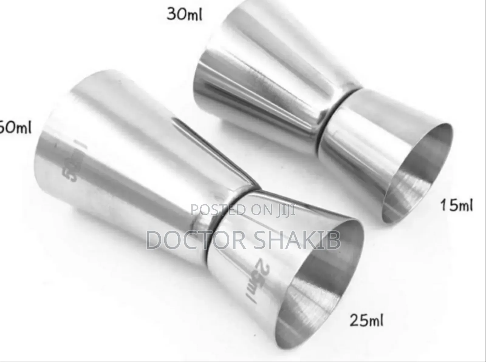 Set of 2pcs Stainless Steel Cocktail Measuring Cups