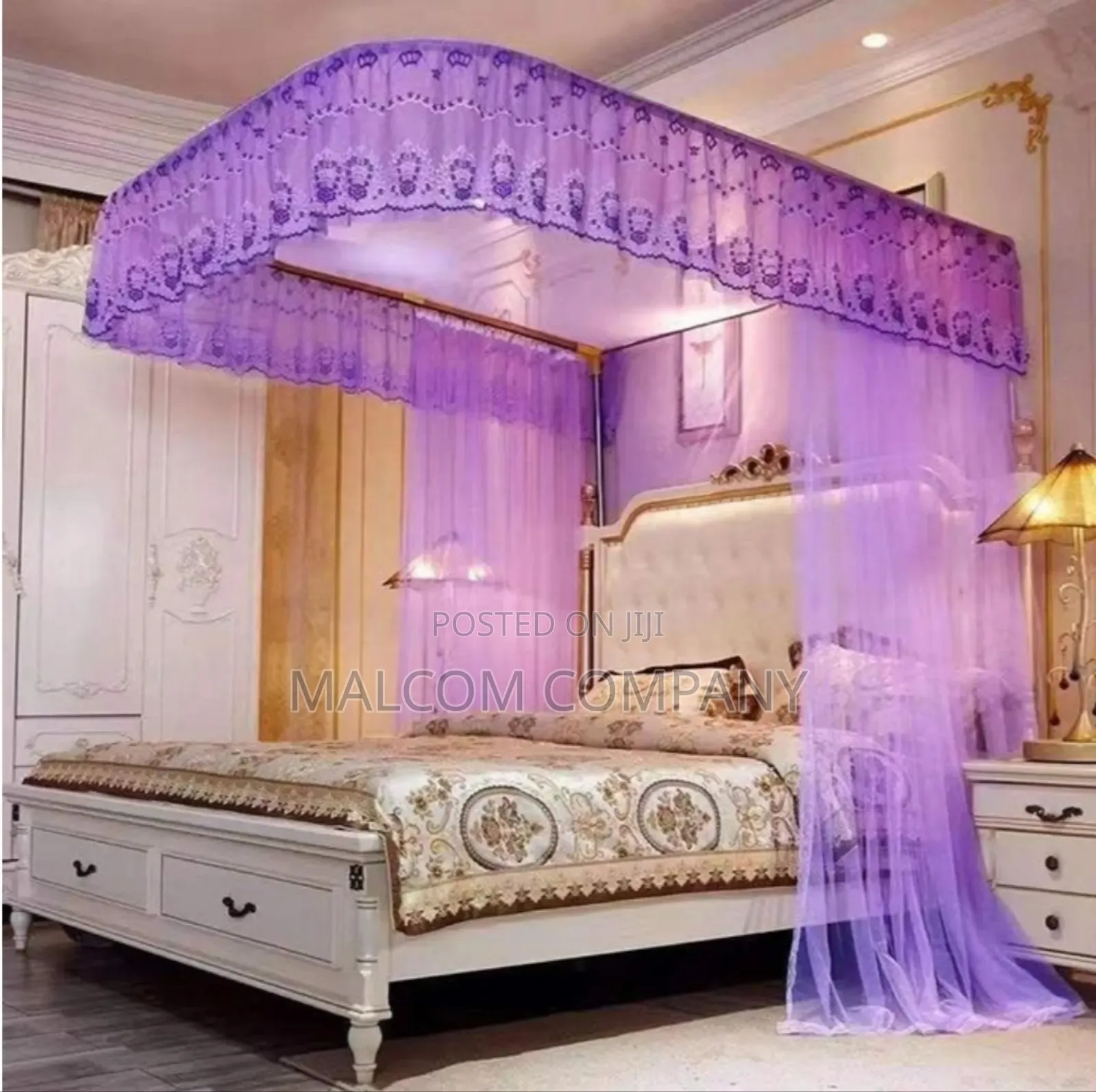 Two Stands Rail Adjustable Mosquito Net. 5by6, 6by6