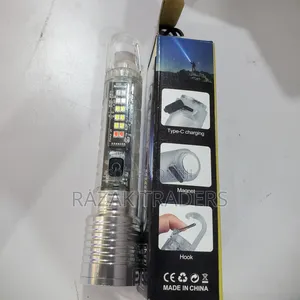 Led Flashlight Rechargeable Telescopic Zoom Torch Magnetic